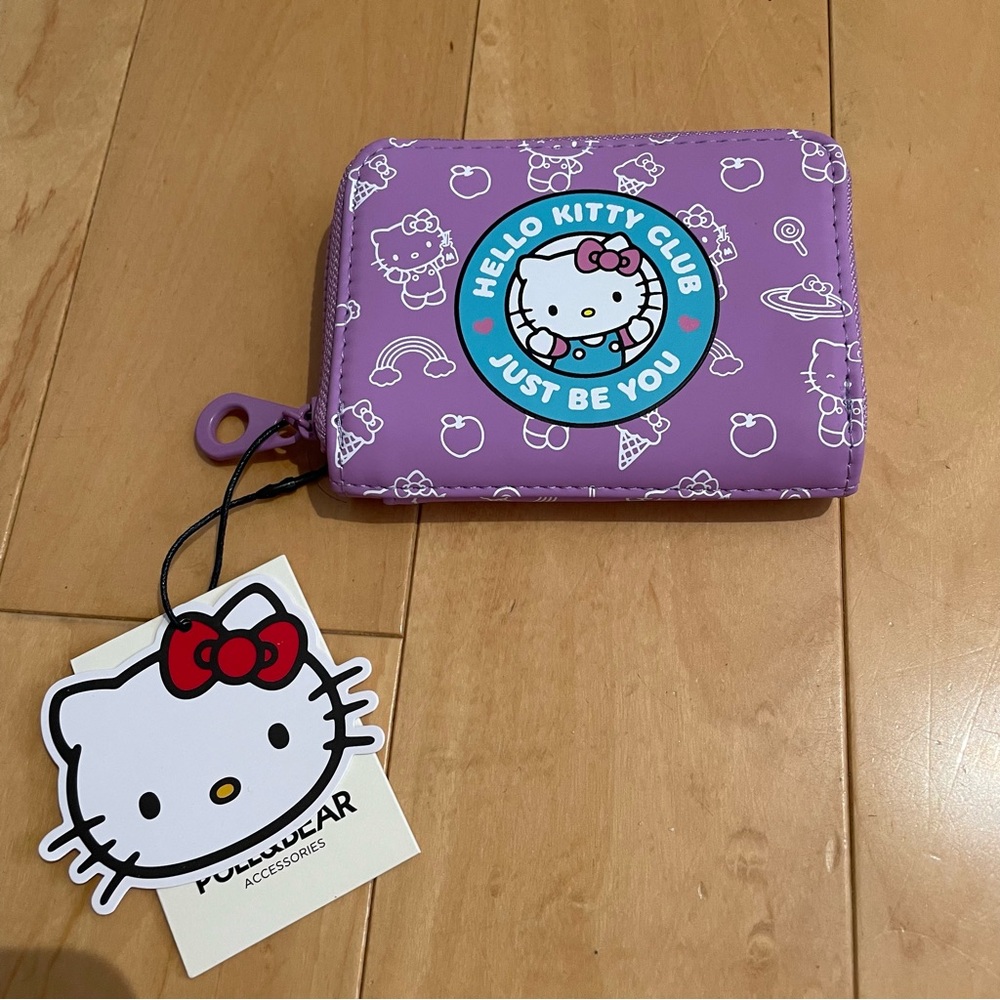New hello kitty pull and bear purple wallet